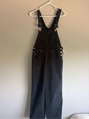 Revolt Jeans Black Women's Denim Overalls with Silver Hardware
